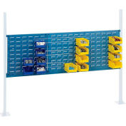 Global Industrial Panel Kit for 60"W Workbench - 18"W and 36"W Louvers, Mounting Rail Blue
