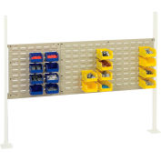Global Industrial Panel Kit for 60"W Workbench with 18"W and 36"W Louvers, Mounting Rail -Tan