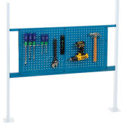 Global Industrial Panel Kit for 48"W Workbench with 36"W Pegboard, Mounting Rail for- Blue