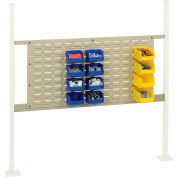 Global Industrial Panel Kit for 48"W Workbench with 36"W Louver, Mounting Rail for-Tan