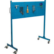 Global Industrial™ Mobile Pegboard Panel Rack, 60"W, Blue