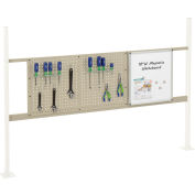 Global Industrial 36" Pegboard & 18" Whiteboard Panel Kit, 72"W, Tan