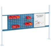 Global Industrial Panel Kit for 72"W Workbench, 18"W Whiteboard & 36"W Louver, Mounting Rai BL