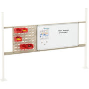 Panel Kit for 72"W Workbench with 18"W Louver and 36"W Whiteboard, Mounting Rail - Tan