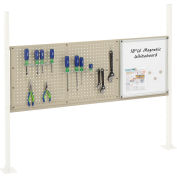 Global Industrial Pegboard & Whiteboard Panel For Workbench, 60"W, Tan