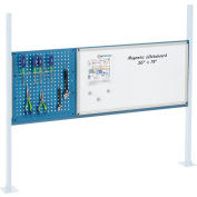 Global Industrial Panel Kit for 60"W Workbench 18"W Pegboard & 36"W Whiteboard, Mount Rail BL