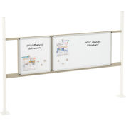 Panel Kit for 72"W Workbench with 18"W and 36"W Whiteboard, Mounting Rail - Tan