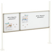 Global Industrial Panel Kit for 60"W Workbench - 18"W and 36"W Whiteboard, Mounting Rail Tan