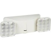 Global™ 2 Head Square LED Emergency Unit w/ Adjustable Optics and Ni-Cad Battery Backup