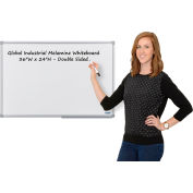 Global Industrial™ Melamine Dry Erase Whiteboard - 36 x 24 - Double Sided