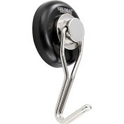 Global Industrial Swiveling Magnetic Neodymium Hook, Black Powdered Coat, 65 Lbs. Pull, 6/Pack