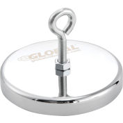 Global Industrial Hang-It Ceramic Magnet With Attached Eyebolt, 95 Lbs. Pull, 6/Pack