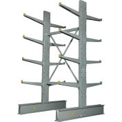 Global Industrial™ Double Sided Medium Duty Cantilever Rack Starter, 2" Lip, 48"Wx60"Dx96"H