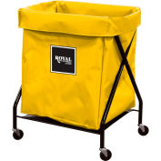Royal Basket Trucks R08-YYX-XFA-3ONN 8 Bu Yellow Vinyl X-Frame Cart