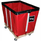 8 BU-Standard-Duty Basket Trucks By Royal - Vinyl Liner - 32"Wx48"Dx36"H 4 Swivel Casters-Red