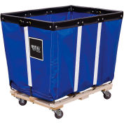 8 BU-Standard-Duty Basket Trucks By Royal - Vinyl Liner - 32"Wx48"Dx36"H 4 Swivel Casters-Blue