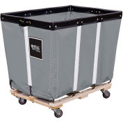 8 BU-Standard-Duty Basket Trucks By Royal - Vinyl Liner - 32"Wx48"Dx36"H 4 Swivel Casters-Gray