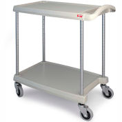 Metro myCart™ 2-Shelf Utility Cart with Chrome-Plated Posts - 31-1/2 x18-5/16" -Gray
