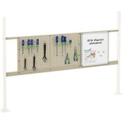 Panel Kit for 72"W Workbench with 18"W Whiteboard and 36"W Pegboard, Mounting Rail - Tan