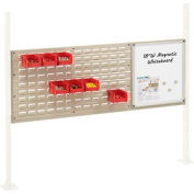 Panel Kit for 60"W Workbench with 18"W Whiteboard and 36"W Louver, Mounting Rail - Tan