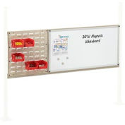 Panel Kit for 60"W Workbench with 18"W Louver and 36"W Whiteboard, Mounting Rail - Tan