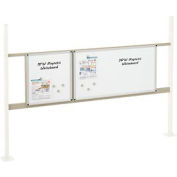 Panel Kit for 72"W Workbench with 18"W and 36"W Whiteboard, Mounting Rail - Tan