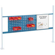 Panel Kit for 72"W Workbench with 18"W Whiteboard and 36"W Louver, Mounting Rai - Blue