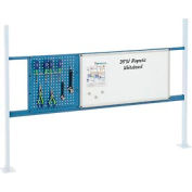 Panel Kit for 72"W Workbench with 18"W Pegboard and 36"W Whiteboard, Mounting Rail - Blue