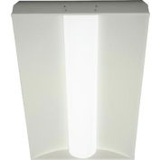 Global Industrial Center Basket LED Recessed Troffer, 50W, 5500 Lumens,85 CRI,Dimmable, 2'x4'
