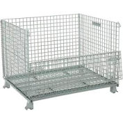 Folding Wire Container 48"L x 40"W x 36-1/2"H 3000 Lb. Capacity