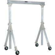 Global Industrial Adjustable Height Aluminum Gantry Crane, 12'W x 7'8"-10'2"H, 2000 Lb. Cap