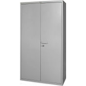 Global Industrial All-Welded Heavy Duty Storage Cabinet, 16 Gauge, 36"Wx18"Dx60"H, Gray