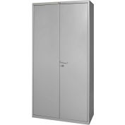 Global Industrial All-Welded Heavy Duty Storage Cabinet, 16 Gauge, 36"Wx18"Dx72"H, Gray