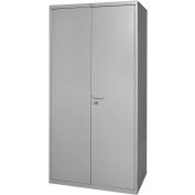 Global Industrial All-Welded Heavy Duty Storage Cabinet, 16 Gauge, 36"Wx24"Dx72"H, Gray