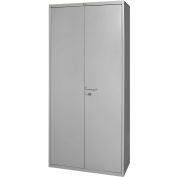 Global Industrial Heavy Duty Steel Storage Cabinet -16 GA. Steel All-Welded Gray, 36Wx18Dx84H