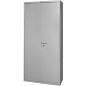Global Industrial™ All-Welded Heavy Duty Storage Cabinet, 16 Gauge, 36"Wx18"Dx84"H, Gray