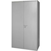 Global Industrial™ All-Welded Heavy Duty Storage Cabinet, 16 Gauge, 48"Wx24"Dx72"H, Gray