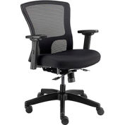 24 Hour Mesh Back Task Chair and Seat Slider - Fabric - Black