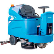 Global Industrial Auto Ride-On Floor Scrubber 34" Cleaning Path, Three 170 Amp Batteries