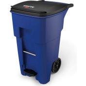 Rubbermaid Brute® Step-On Rollout Waste Container 65 Gallon Blue - 1971970
