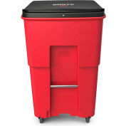 Rubbermaid Brute® Medical Waste Rollout Container W/ Casters 95 Gallon Red - 1972000