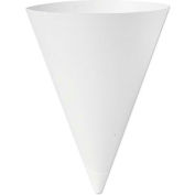 SOLO® Bare Treated Paper Cone Water Cups, 7 oz., White, 250 Cups/Bag - 20 Bags/Carton