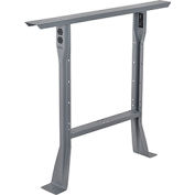 C-Channel Open Flared Fixed Height Leg 32"H - for 30"D Workbench, 1 Leg - Gray