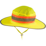 OccuNomix LUX-RNG-YM High Visibility Ranger Hat Hi-Viz Yellow, M