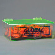 Global Acrylic Safety PPE Dispenser, Compact With Cover And Pad, GLADTC