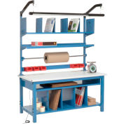 Global Industrial Complete Packing Workbench, ESD Safety Edge, 60"W x 30"D