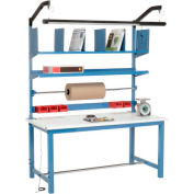 Global Industrial Packing Workbench ESD Safety Edge - 60 x 30 with Riser Kit