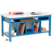 Global Industrial Packing Workbench W/Lower Shelf Kit, ESD Safety Edge, 60"W x 30"D