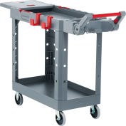 Rubbermaid® Heavy Duty Small Adaptable Utility Cart, 2 Shelf, 46-1/2"Lx17-3/4"W, Gray