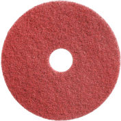 Diamond Polishing 20" Red 400 Grit Heavy Duty Cleaning Pad - 2 Per Case